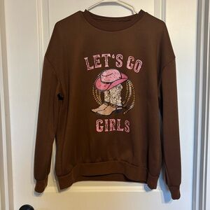 “Lets Go Girls” Cozy Crewneck Sweatshirt